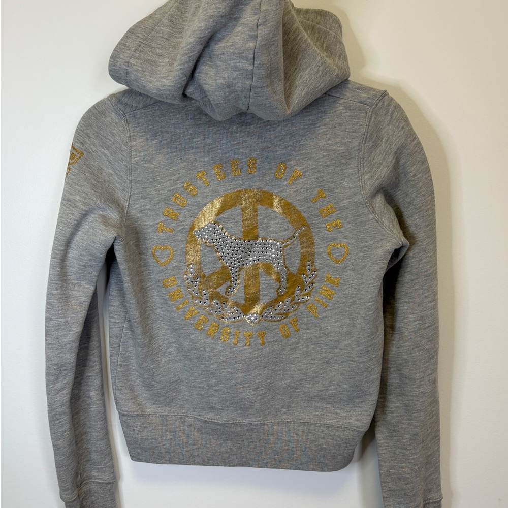 Victoria's Secret Pink Gray Zip-Up